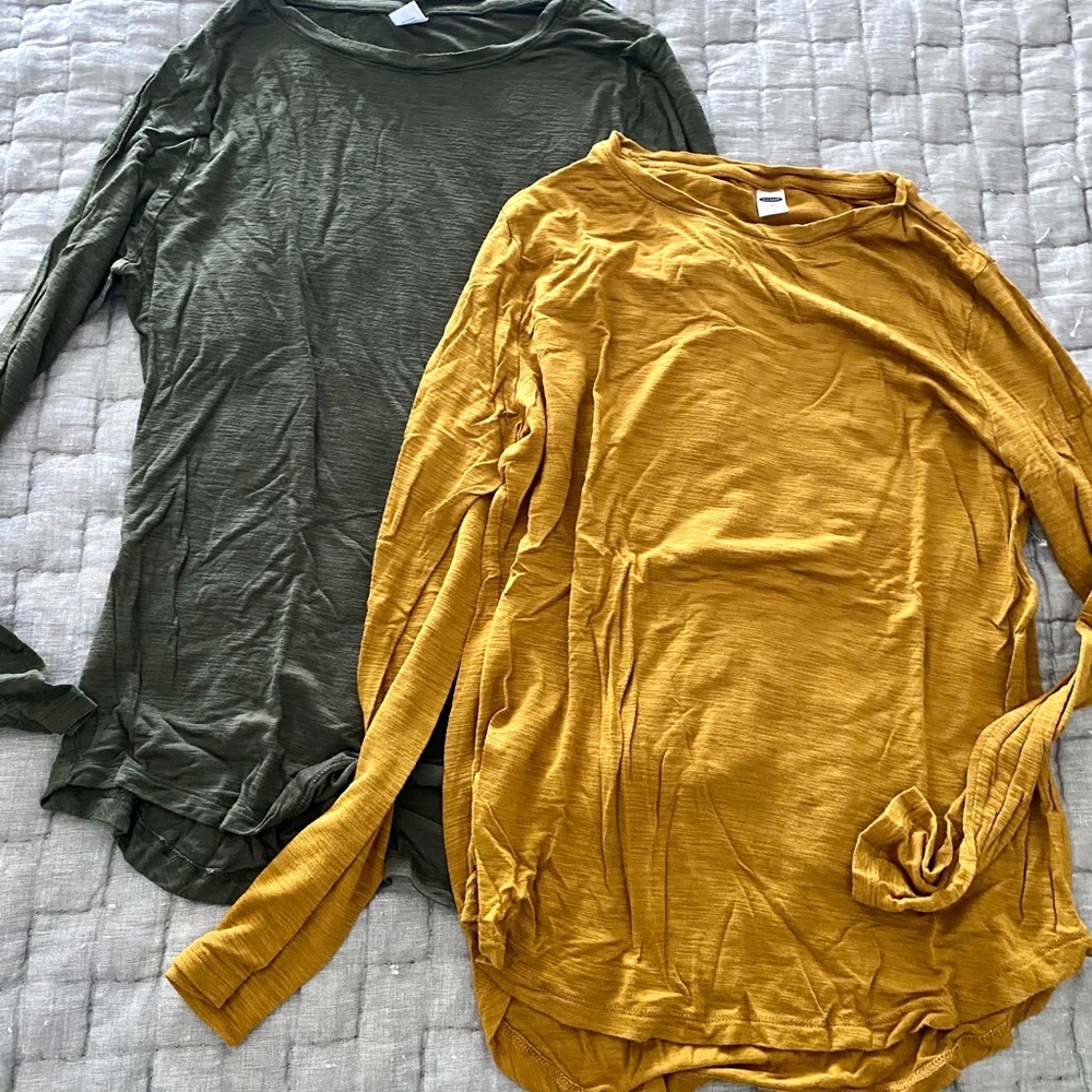 2 Old Navy Luxe long sleeve Ts for $16